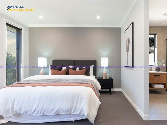 thiết kế phòng ngủ 12m2 có toilet