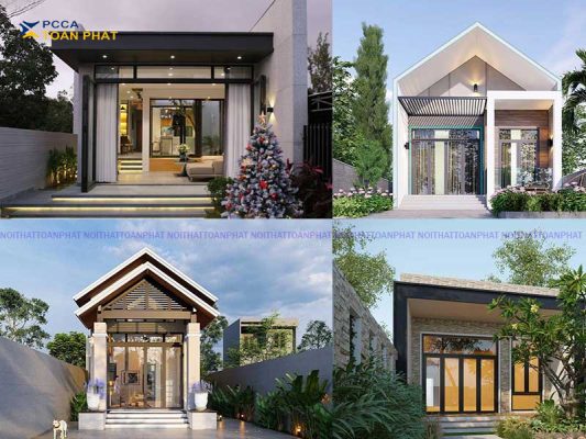 thiết kế nhà 1 tầng 3 phòng ngủ 80m2