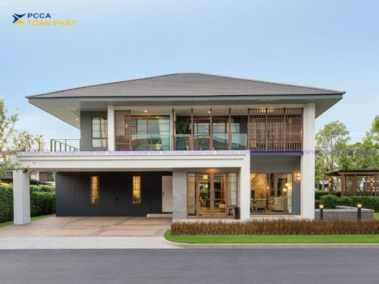 thiết kế nhà 2 tầng 3 phòng ngủ 80m2